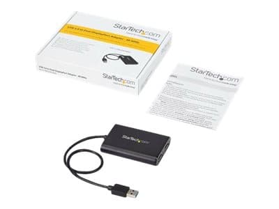 StarTech.com USB 3.0 till Dual DisplayPort-adapter - 4K 60 Hz - DisplayPort-adapter - USB typ A (hane) till DisplayPort (hona) - USB 3.0 - 30 cm - 4K