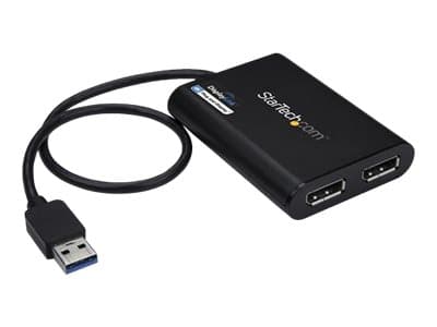 StarTech.com USB 3.0 till Dual DisplayPort-adapter - 4K 60 Hz - DisplayPort-adapter - USB typ A (hane) till DisplayPort (hona) - USB 3.0 - 30 cm - 4K