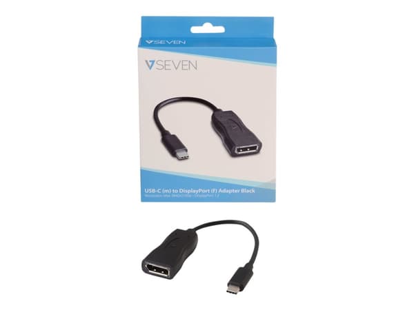 V7 V7UCDP-BLK-1E USB grafisk kobling 3840 x 2160 piksler Sort Sort