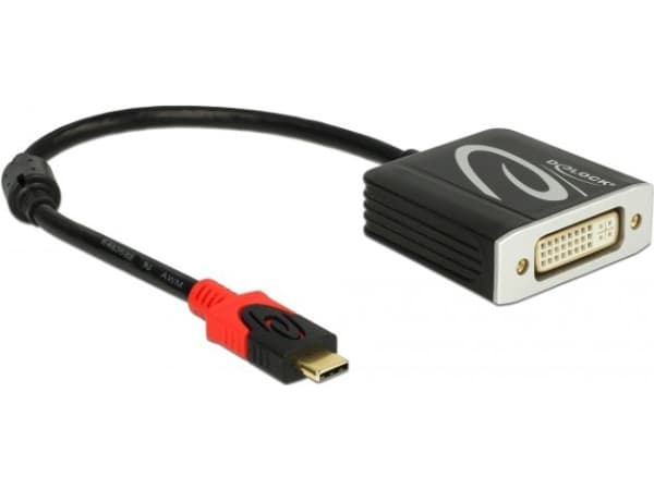 Delock - Ekstern videoadapter - RTD2171U - USB-C - DVI - svart - løsvekt