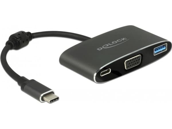 Delock - Ekstern videoadapter - VL101 - USB-C 3.1 - VGA - grå - løsvekt