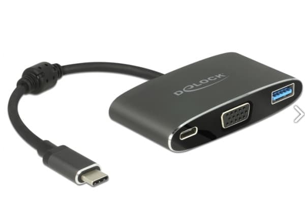 Delock - Ekstern videoadapter - VL101 - USB-C 3.1 - VGA - grå - løsvekt