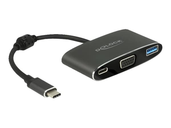 Delock - Ekstern videoadapter - VL101 - USB-C 3.1 - VGA - grå - løsvekt Grå