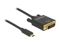 Delock - Ekstern videoadapter - USB-C - DVI - svart - løsvekt