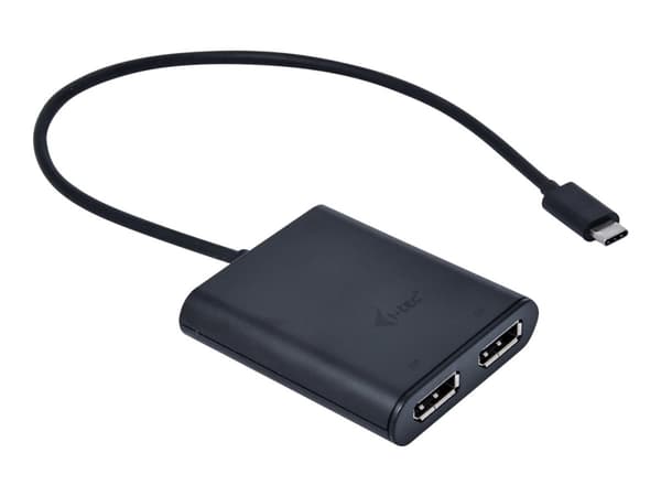 i-Tec - Ekstern videoadapter - USB-C 3.1 - 2 x DisplayPort - sort