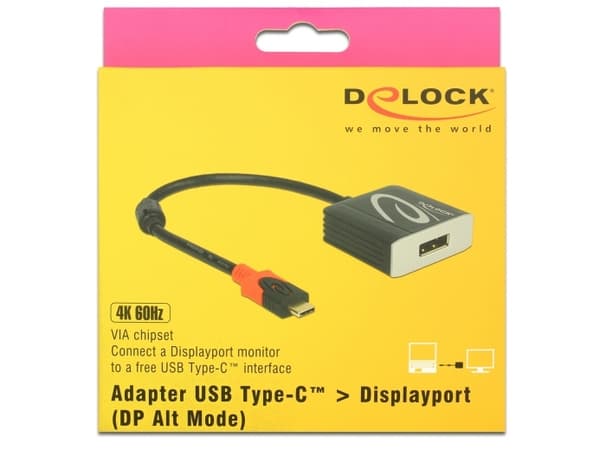 Delock - Extern videoadapter - RTD2171U - USB-C - HDMI - svart - detaljhandel