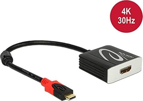 Delock - Extern videoadapter - RTD2171U - USB-C - HDMI - svart - detaljhandel