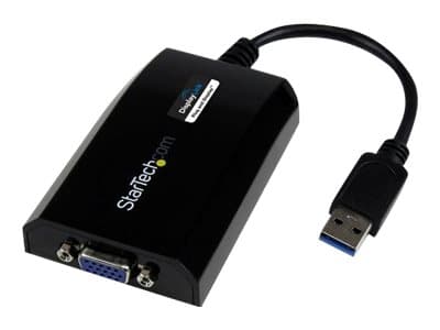 StarTech.com USB 3.0 to VGA Display Adapter 1920x1200 1080p, DisplayLink Certified, Video Converter w/ External Graphics Card - Mac & PC (USB32VGAPRO Sort