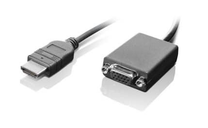 Lenovo - Videosovitin - HDMI han til HD-15 (VGA) hun - 20 cm - ThinkCentre M90a Gen 3; M90a Pro Gen 3; M90q Gen 2; M90t Gen 3; ThinkPad L13 Yoga Gen