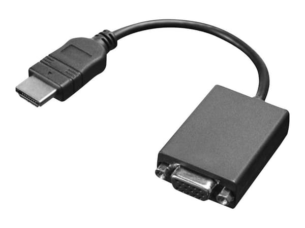 Lenovo - Videosovitin - HDMI han til HD-15 (VGA) hun - 20 cm - ThinkCentre M90a Gen 3; M90a Pro Gen 3; M90q Gen 2; M90t Gen 3; ThinkPad L13 Yoga Gen