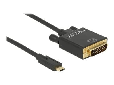 Delock - Ekstern videoadapter - Parade PS171 - USB-C - DVI - svart - løsvekt Sort