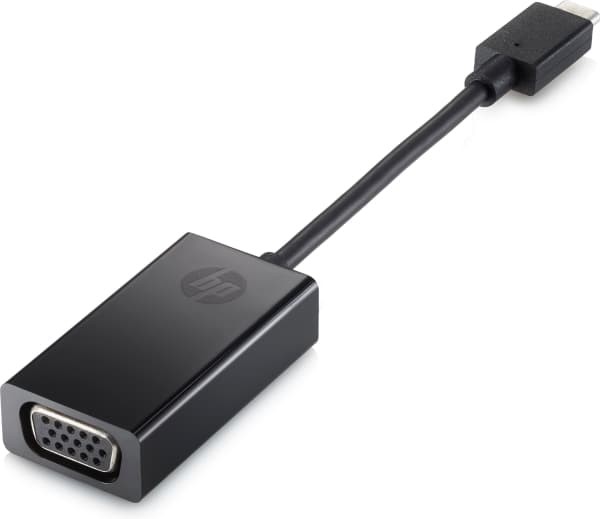 HP - Ekstern videoadapter - USB-C - D-Sub - svart