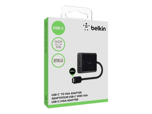 Belkin - Videoadapter - 24 pin USB-C han til HD-15 (VGA) hun - 15 cm