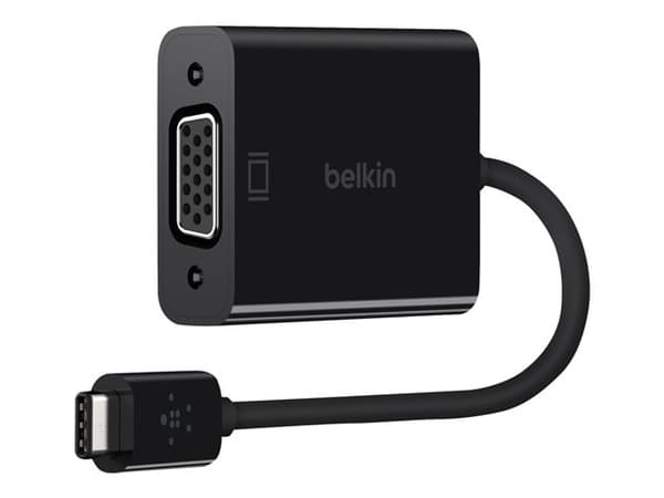 Belkin - Videoadapter - 24 pin USB-C han til HD-15 (VGA) hun - 15 cm Svart