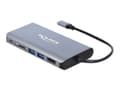 Miniatyrbild 1 av 5: Delock - Extern videoadapter - USB-C 3.1 Gen 1 - HDMI, DisplayPort, RJ-45, USB 3.0 - grå - detaljhandel