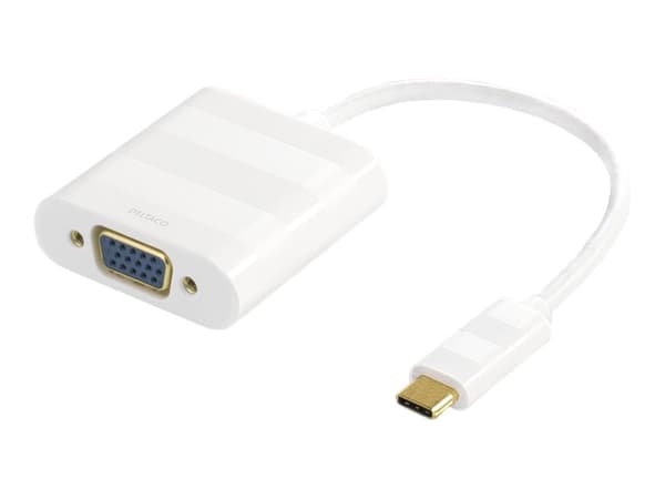 DELTACO USBC-VGA1 - Extern videoadapter - USB-C - VGA - vit