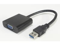 MicroConnect - Ekstern videoadapter - USB 3.0 - VGA - svart