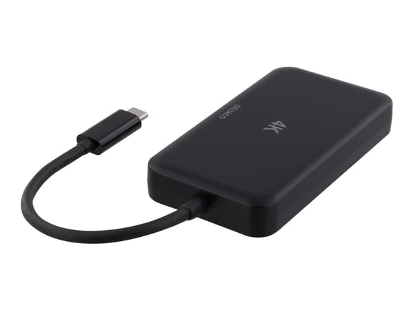 DELTACO USBC-MULTI - Extern videoadapter - USB-C 3.1 - DisplayPort, DVI, HDMI, VGA - svart