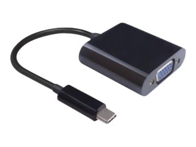 MicroConnect - Ekstern videoadapter - USB-C - VGA - svart Sort