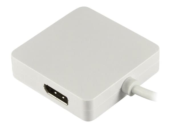 DELTACO DP-MULTI1 - Video adapter - Mini DisplayPort hann til DVI-I, HDMI, DisplayPort hunn - 20 cm - hvit