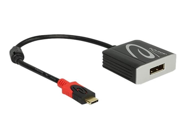 Delock - Ekstern videoadapter - VL100 - USB-C - DisplayPort - svart - løsvekt Sort