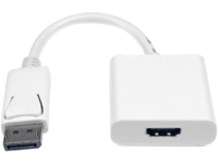MicroConnect - Video adapter - DisplayPort hann til HDMI hunn - hvit - 4K-støtte, aktiv