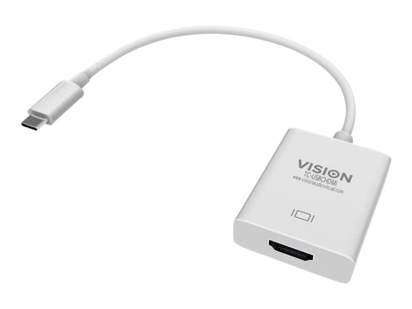 Vision TC-USBCHDMI, 3840 x 2160 pikseliä Valkoinen