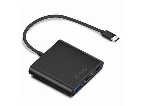 FANTEC - Extern videoadapter - USB-C - HDMI - svart