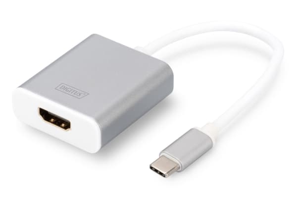 DIGITUS - Extern videoadapter - USB-C - HDMI - aluminium