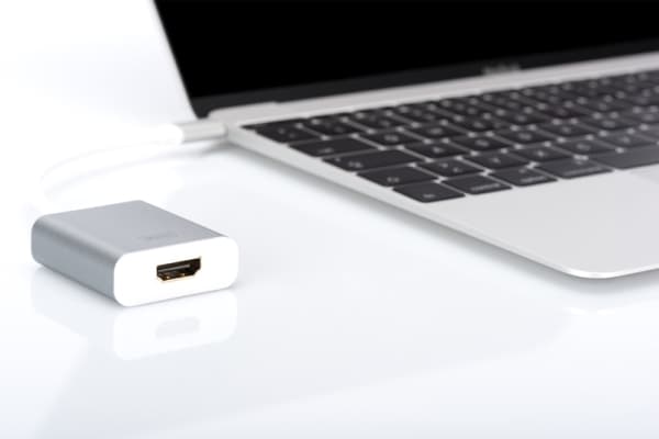 DIGITUS - Extern videoadapter - USB-C - HDMI - aluminium