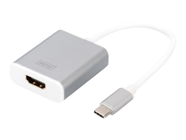 DIGITUS - Extern videoadapter - USB-C - HDMI - aluminium