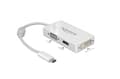 Miniatyrbild 5 av 5: Delock - Extern videoadapter - USB-C - DVI, HDMI, VGA - vit