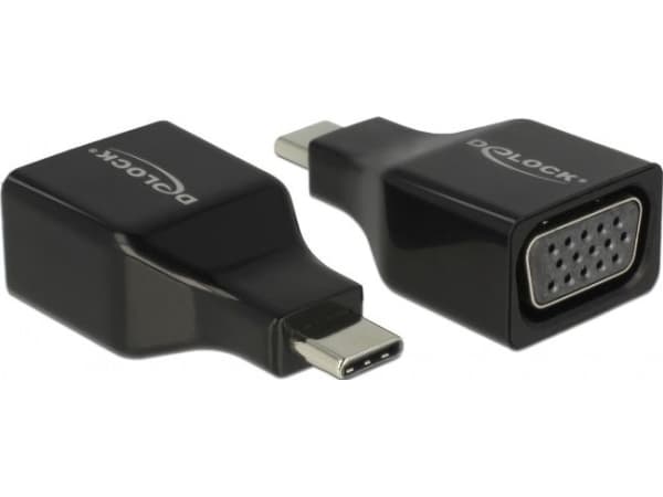 Delock - Ekstern videoadapter - USB-C - VGA - svart