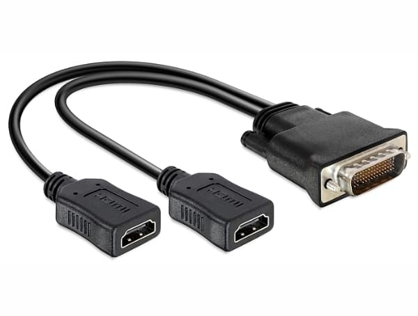 Delock - Videokort - HDMI hona till DMS-59 hane - 25 cm