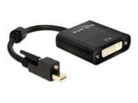 Delock - Video adapter - Mini DisplayPort hann til DVI-I hunn - 25 cm - svart