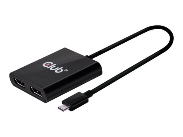 Club 3D SenseVision MST Hub USB Type C to DisplayPort 1.2 Dual Monitor - Ekstern videoadapter - USB-C - 2 x DisplayPort