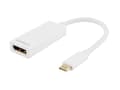 Miniatyrbild 4 av 5: DELTACO USBC-DP1 - Extern videoadapter - USB-C 3.1 - DisplayPort - vit
