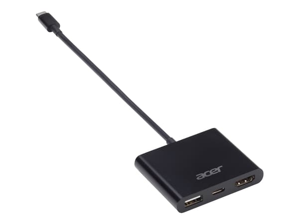 Acer - Extern videoadapter - USB-C - HDMI - svart - Parti - för Chromebook 11; 14; 14 for Work; 15; Chromebook R 13; Chromebook Spin 11; 13; Swift 7