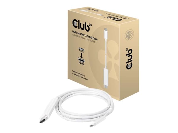 CLUB3D USB C to HDMI™ 2.0 UHD Cable Active 1.8 M./5.9 Ft.