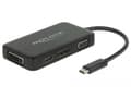 Miniatyrbild 2 av 5: Delock - Extern videoadapter - USB-C - DVI, HDMI, DisplayPort, VGA - svart