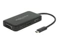 Miniatyrbild 1 av 5: Delock - Extern videoadapter - USB-C - DVI, HDMI, DisplayPort, VGA - svart