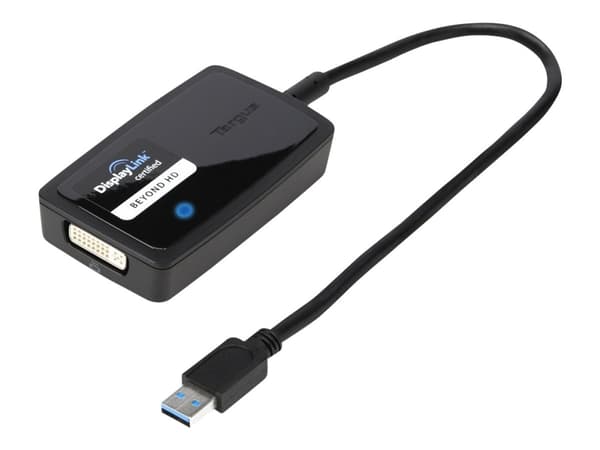 Targus USB 3.0 SuperSpeed Multi Video USB grafisk kobling 2048 x 1152 piksler Sort