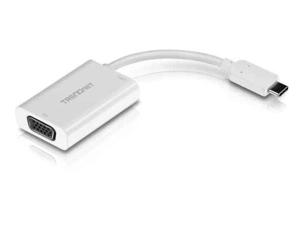 TRENDnet TUC-VGA2 - Ekstern videoadapter - USB-C - VGA Hvit