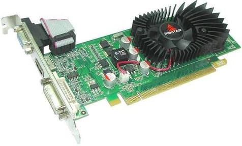 Biostar VN2103NHG6 Ver. G210 - Grafikkort - GF 210 - 1 GB DDR3 - PCIe 2.0 x16 låg profil - DVI, HDMI, VGA - låda