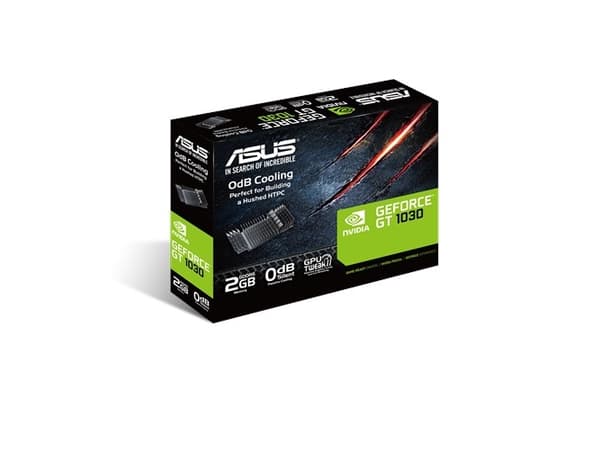 ASUS GT1030-SL-2G-BRK - Grafikkort - GF GT 1030 - 2 GB GDDR5 - PCIe 3.0 lav profil - DVI, HDMI - uten vifte