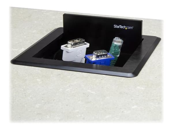 StarTech.com Conference Table Cable Management Box - Table Top - Conference Room AV - Conference Table Connectivity Box (BOX4CABLE) - Kabelstyringsbo
