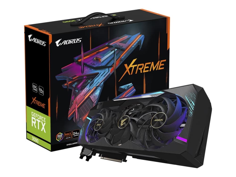 Gigabyte AORUS NVIDIA® GeForce® RTX 3090 XTREME 24G - Grafikkort - GF RTX 3090 - 24 GB GDDR6X - PCIe 4.0 x16 - 3 x DisplayPort, 3 x HDMI