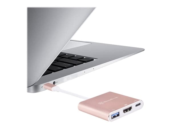 SilverStone EP08 - Extern videoadapter - USB-C 3.1 - HDMI - rosa