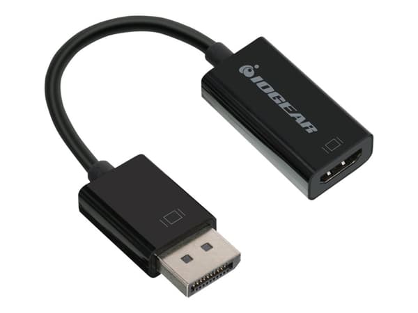 IOGEAR GDPHD4KA - Video adapter - DisplayPort hann til HDMI hunn - 4K-støtte