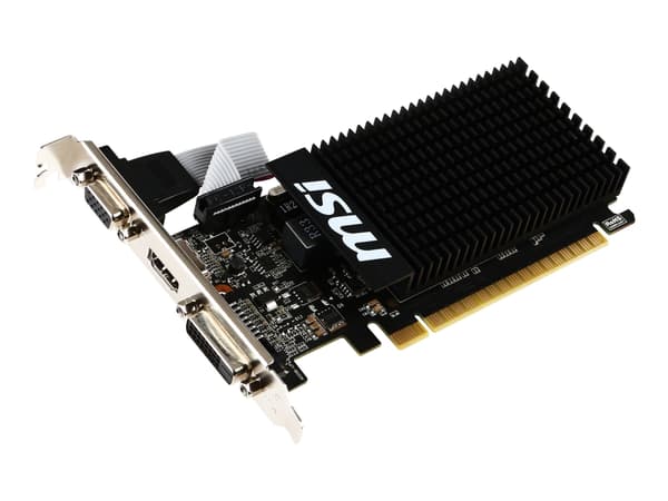 MSI GT 710 2GD3H LP - Grafikkort - GF GT 710 - 2 GB DDR3 - PCIe 2.0 x16 lavprofil - DVI, D-Sub, HDMI